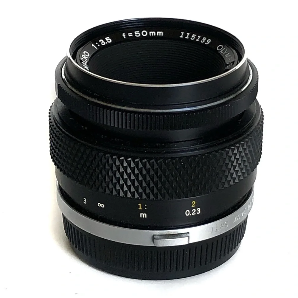 OLYMPUS OM-SYSTEM ZUIKO AUTO-MACRO 50mm F2 + AUTO 25 OMマウント